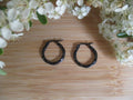 Créoles torsadées noires 20 mm - Fermoir levier