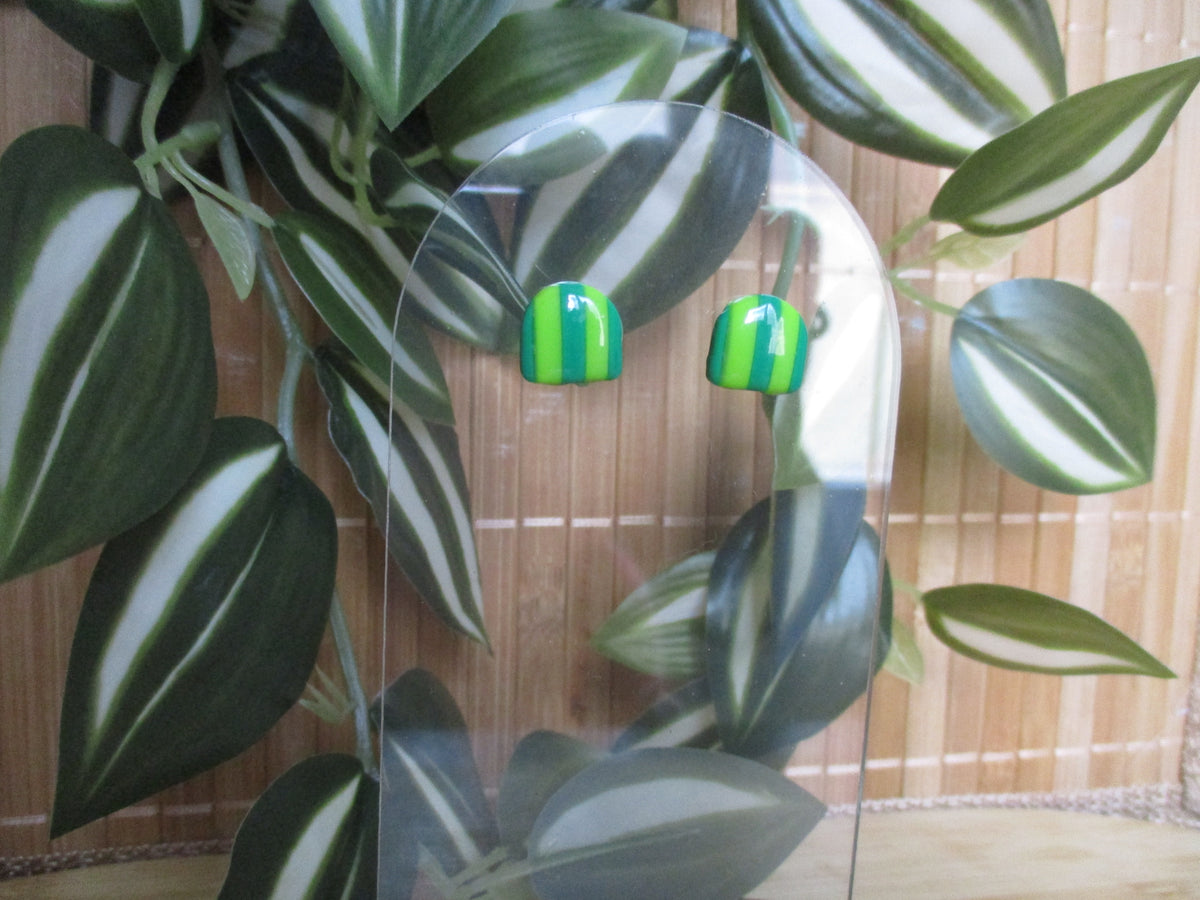 Lime Twist Stud Earrings